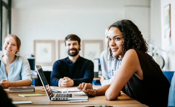 group people in meeting table