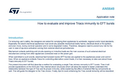 pdf triacs immunity to eft bursts
