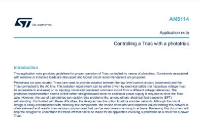 pdf controlling a triac with a phototriac