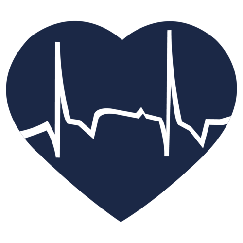 带心跳线的心形图标