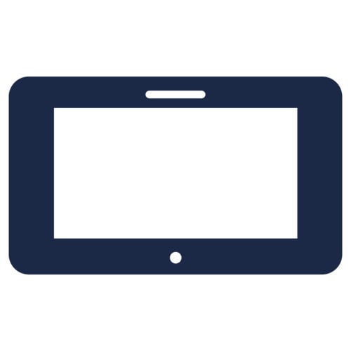 Icon of a tablet device with screen