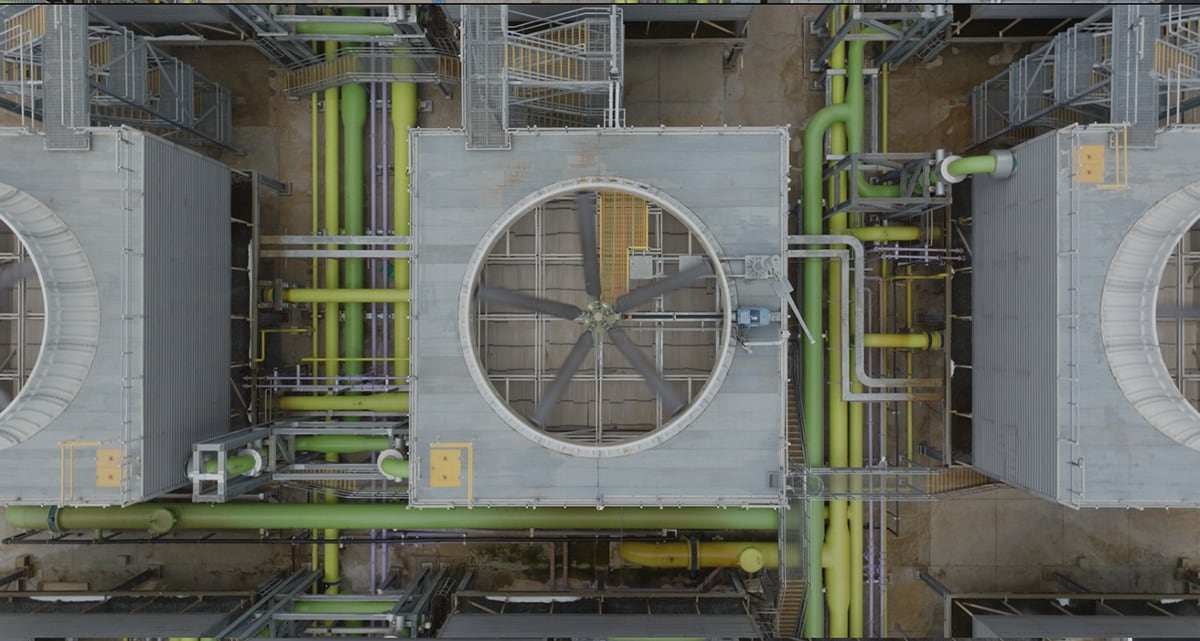 STMicroelectronics Ang Mo Kio Technopark industrial district cooling system with top-down view