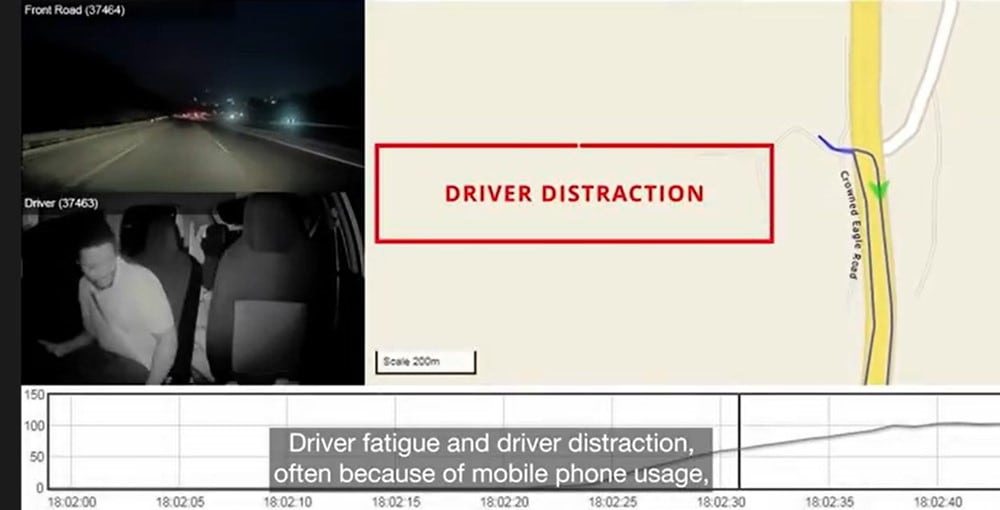 Autotrak in-cabin monitoring - distraction