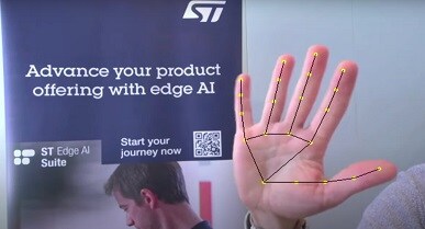 Hand landmark detection demo