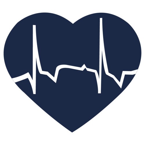 显示心电图的心形图标